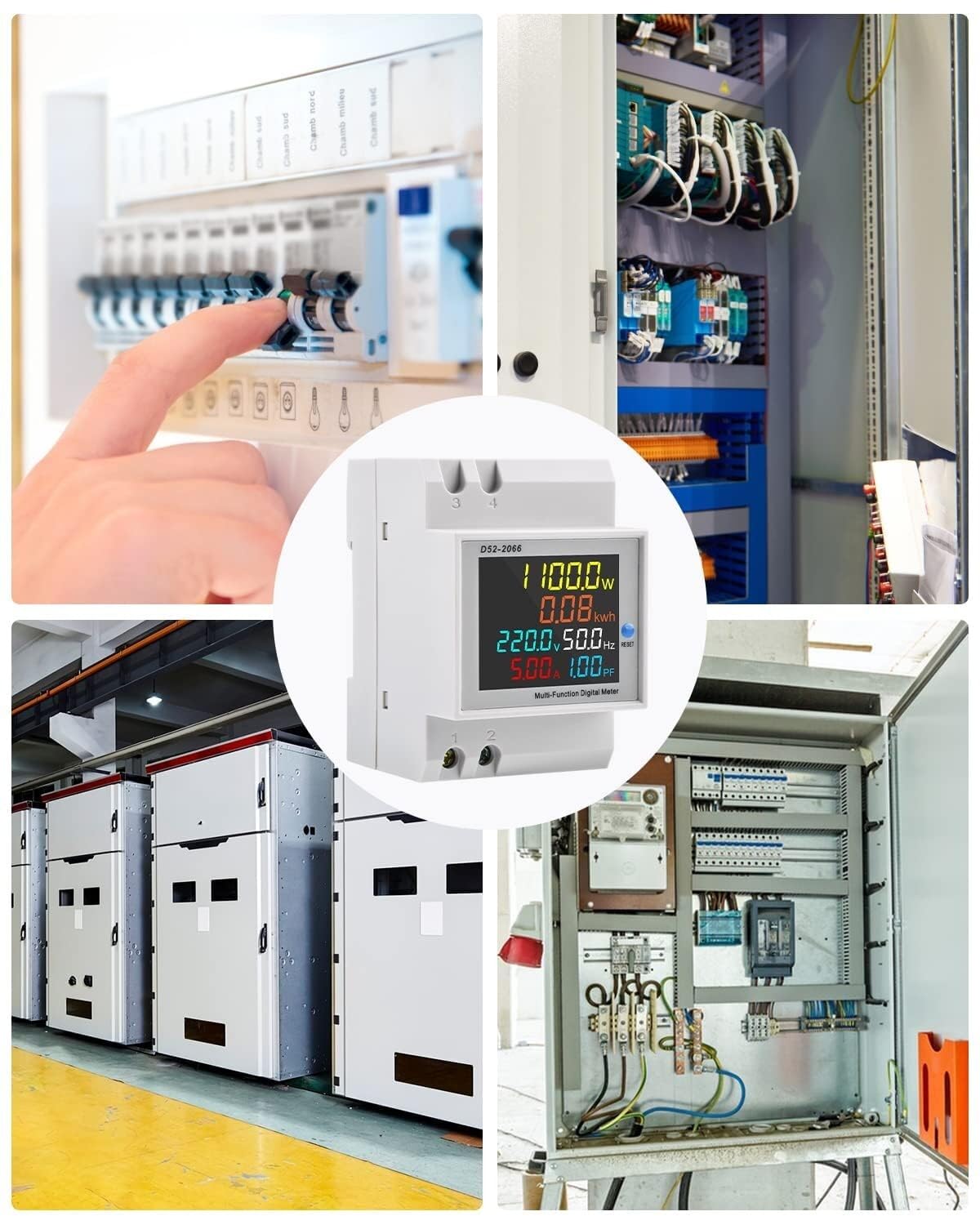 ya 16 10.20 baidi 6IN1 AC Monitor AC 40V~300V 100A Voltage Current Power Frequency Energy Meter