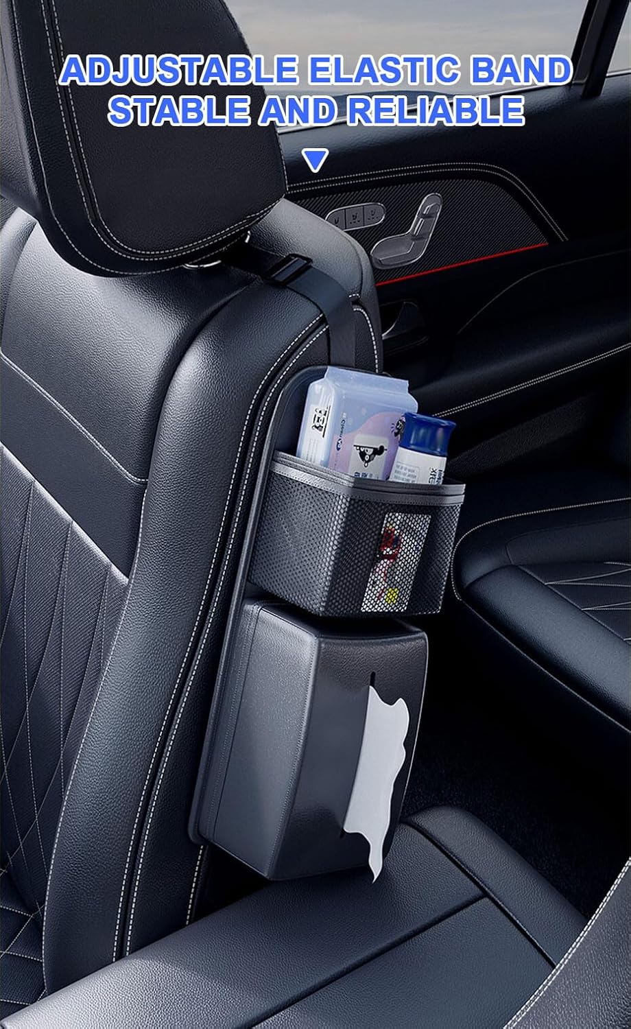 ya 6 8.24 baidi Black Car for SEAT Side Back Storage Organizer Multifunctional Hanging Bag Holder