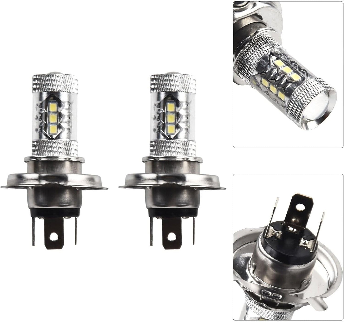 ya 4 8.8 LED Bulb H4 Fog Light 74.5cm 80W 9003 Aluminum HB2 Motorcycle 6000K
