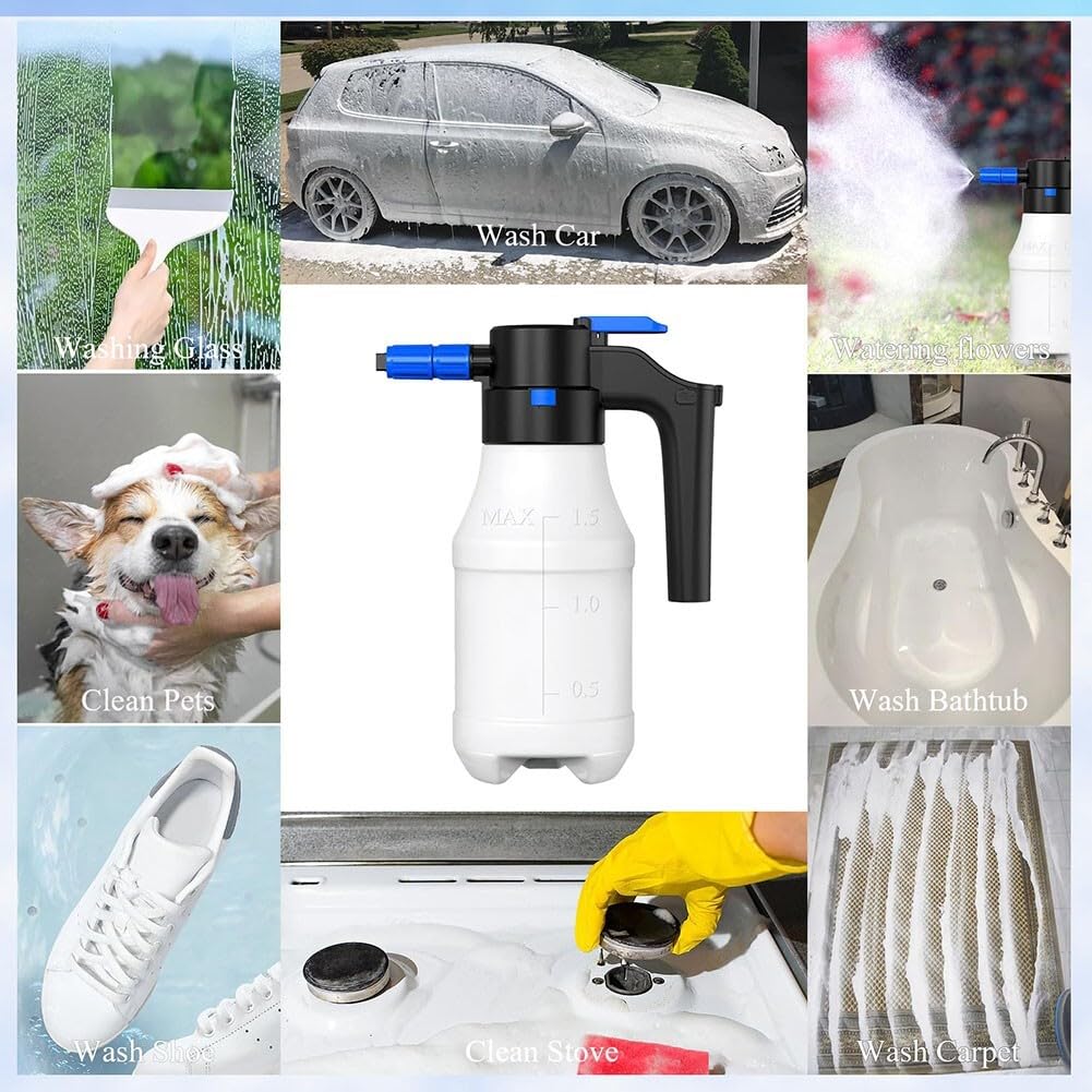 ya 13 9.15 baidi Electric Car Foam Sprayer with USB 1.5 Liters Car Wash Kit Foam Pump Sprayer