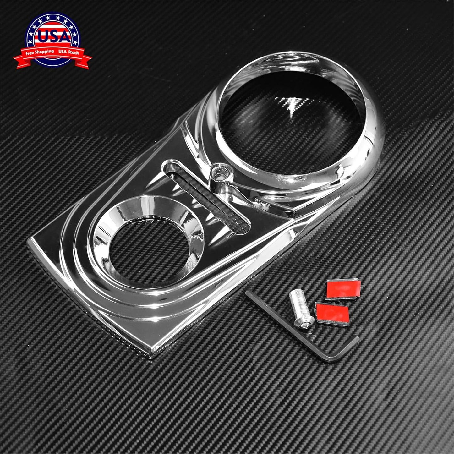 ya 4 8.24 baidi Chrome Dash Panel Insert Cover Fit for Harley Softail Dyna FXDWG FXSTC 1993-2015