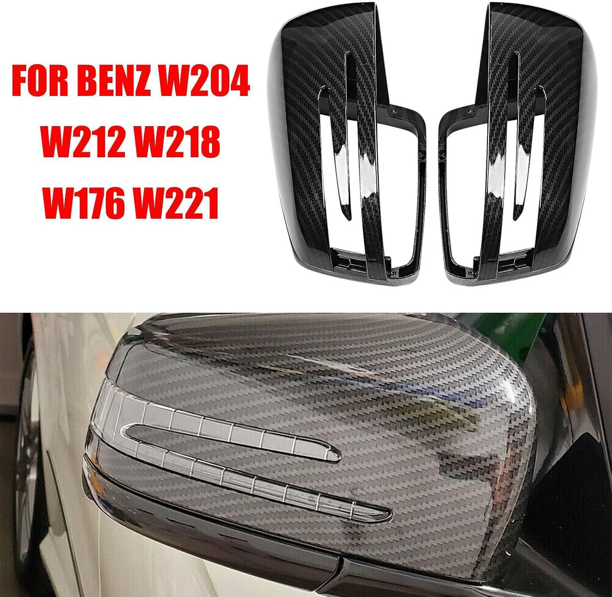 ya 14 9.20 zhengce carbon fiber side mirror cover for W204 W212 W218 W176 AT-1