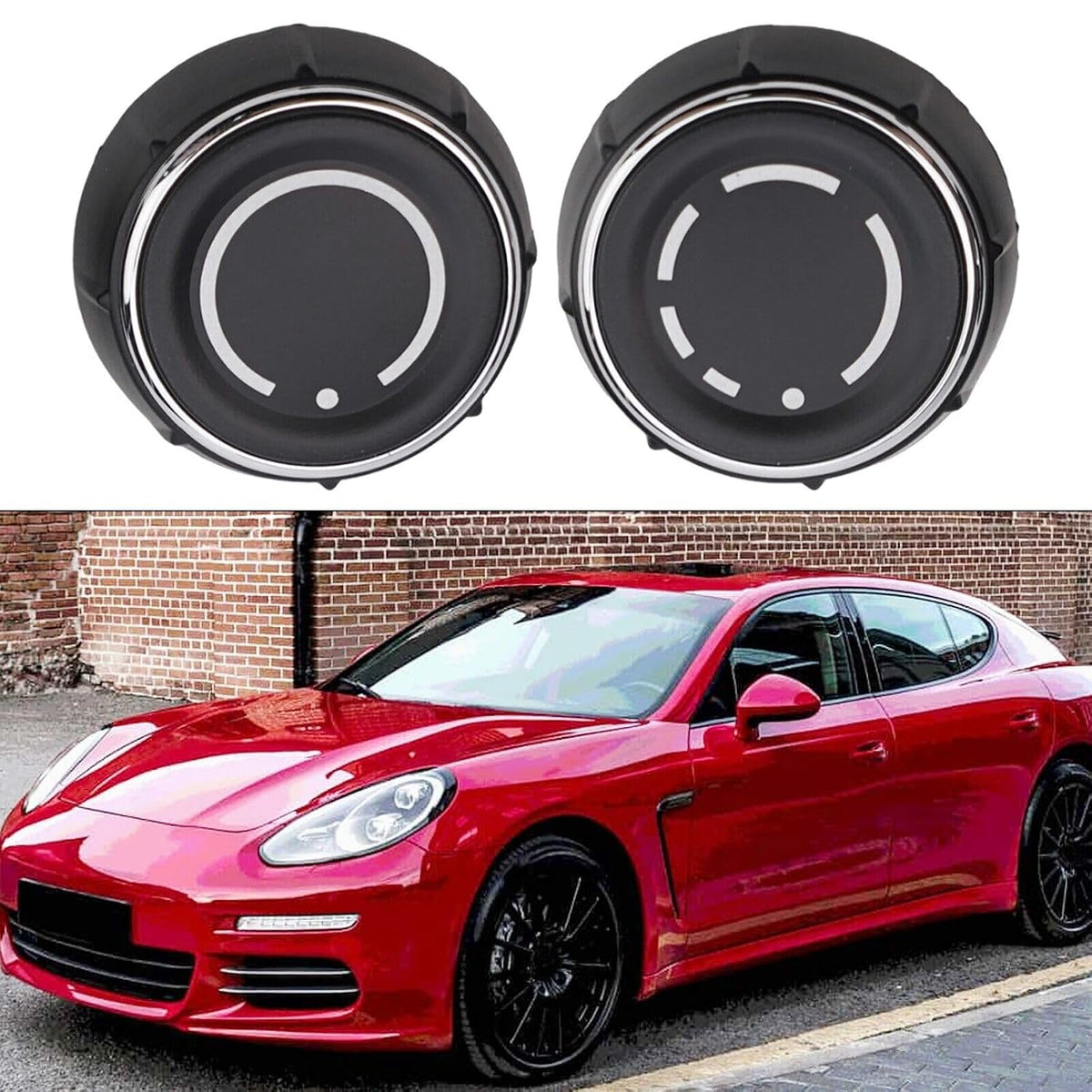 ya 5 8.10 Right&Left Dash Volume Control-Knob Cover for CAY for Man 991 2PCS for Porsche