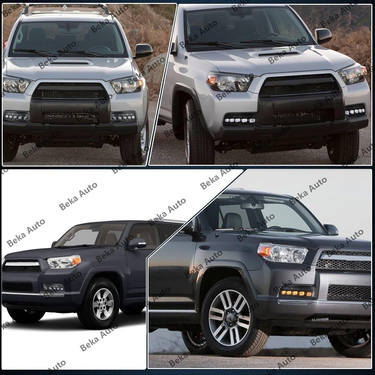 ya 2 8.15 A pair of front bumper fog lights LED DRL suitable for Toyota 4Runner 2010-2013