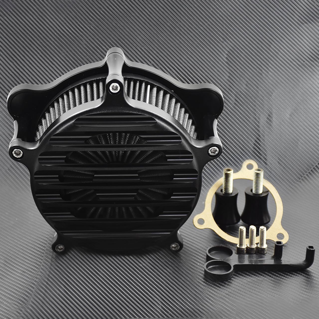 ya 5 8.10 Matte Stripe Air Cleaner Gray Filter Fit for Harley Touring 17-19 Softail 2018