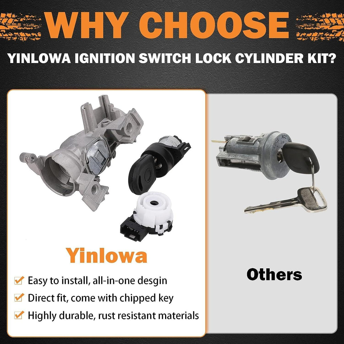 ya 9 10.24 Ignition Switch with Lock Cylinder Key for 2006-2011 for VW for Golf for Jetta Rabbit for Audi