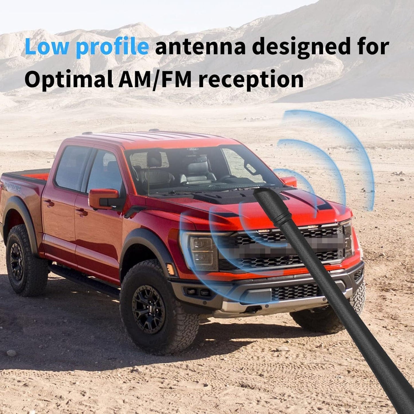 ya 6 8.24 baidi 7 For 2009-2024 for Ford F-150 Rubber Short Antenna Radio AM/FM Mast Accessories