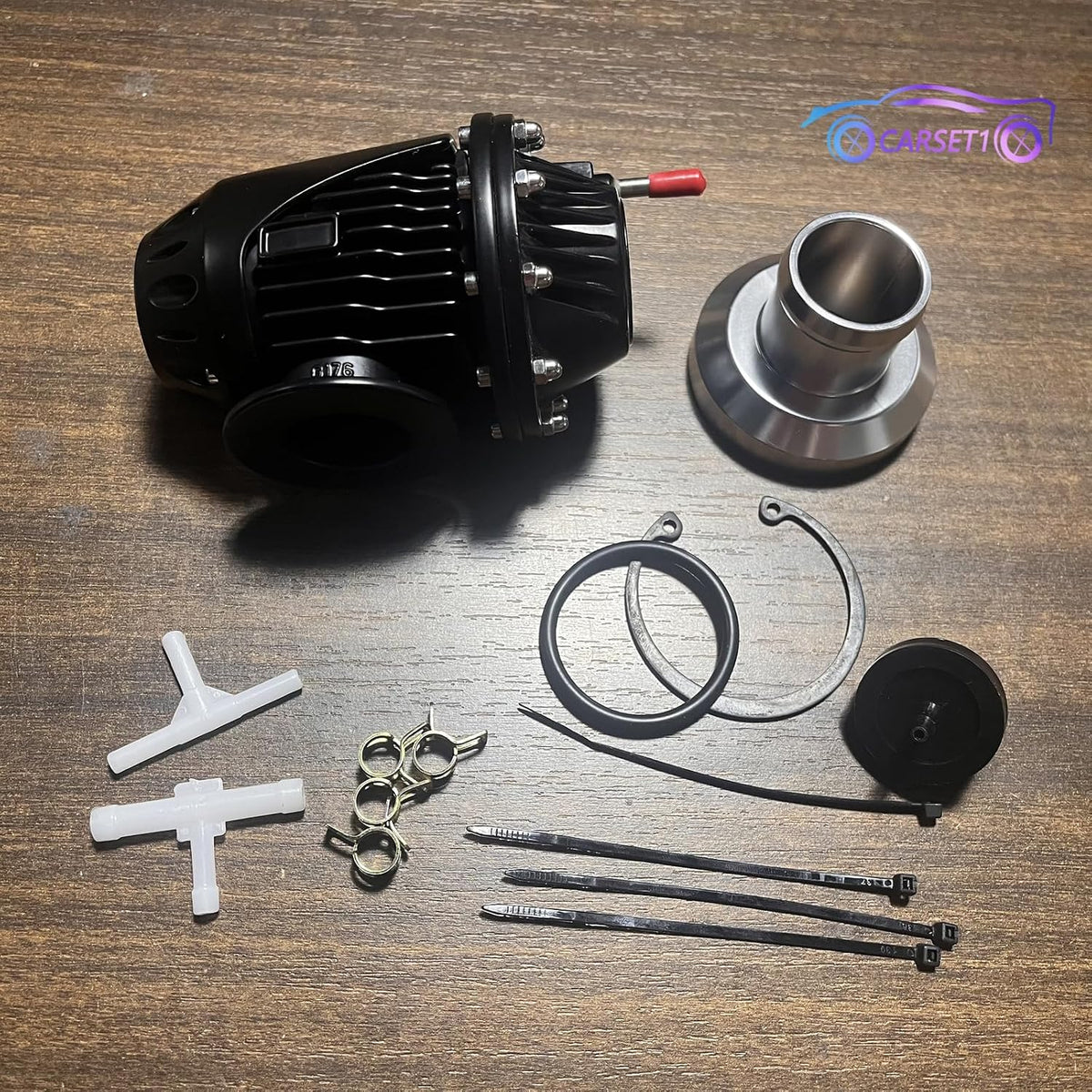 ya 4 8.14 For HKS4 SQV4 SSQV IV Aluminum Turbo Blow Off Valve w/Direct Fit Adapter Black