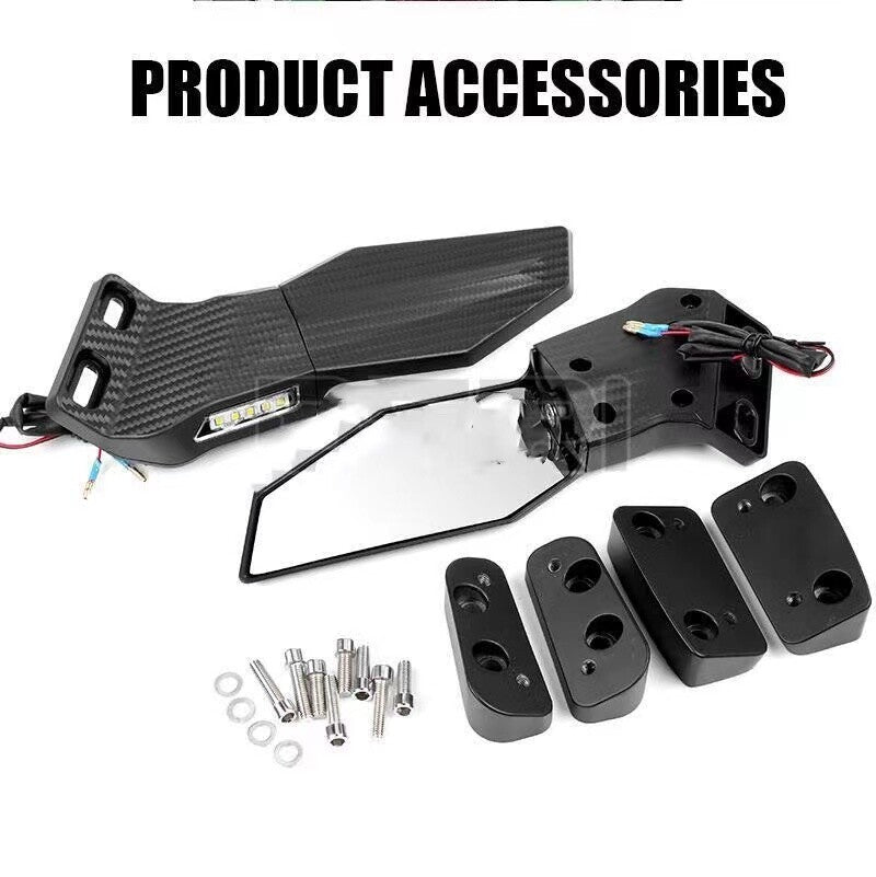ya 3 6.25 Motorcycle rearview mirror amber light suitable for Kawasaki ZX6R ZX10R ZX12R
