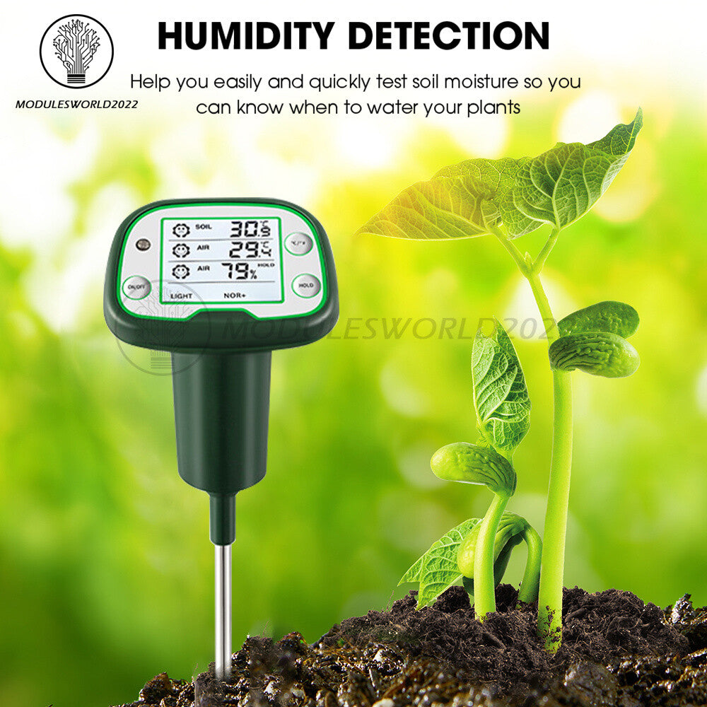ya 26 4-in-1 Digital Soil Temperature Tester Illumi nce/Ambient Temperature/Humidity