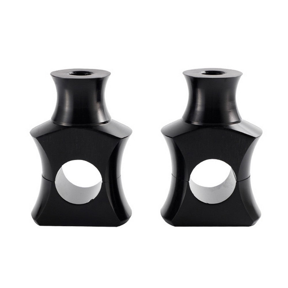 ya 5 8.7 1 Handlebar Risers Mount Black for Harley Cruiser Bobber Chopper Dyna Softail