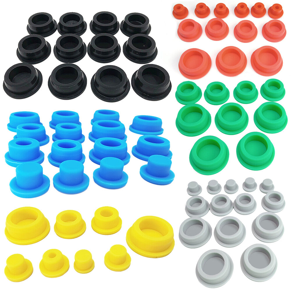 1x Silicone Rubber Stopper Plug 13mm-48.5mm Hi Temp Blanking End Cap 7 Colours