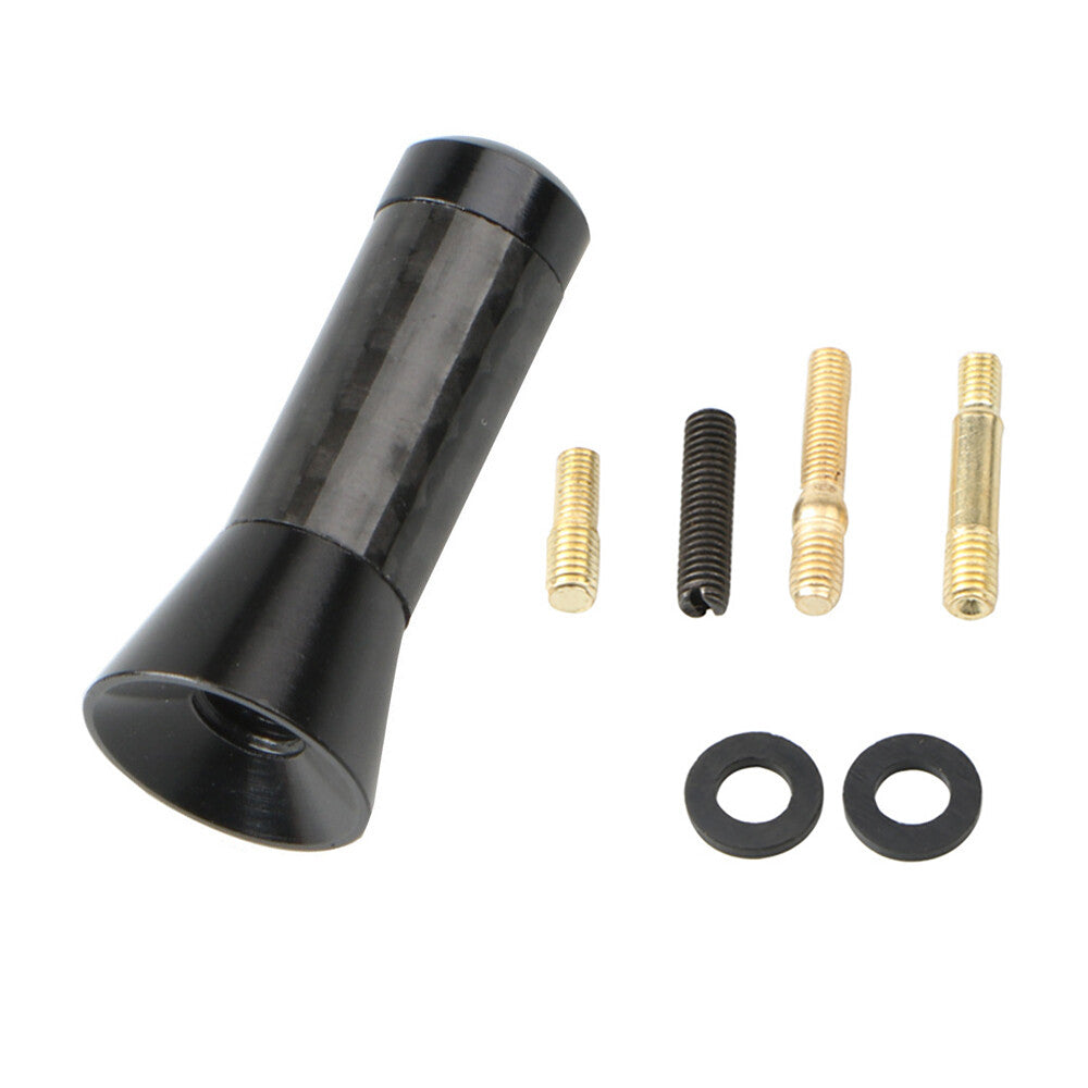 ya 3 6.25 1x 1.4 inches Black Car Antenna aerial Carbon Fiber Radio FM Antena Universal
