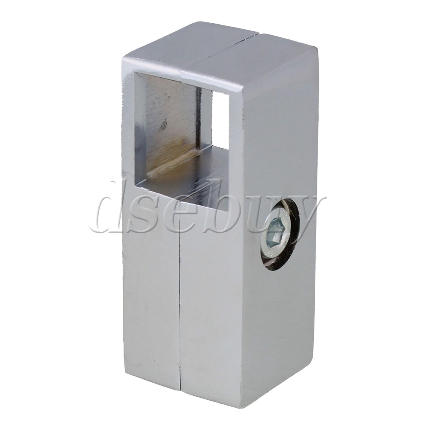 ya 14 2 Pieces Silver 2 Way Square Tube Connector Clamp Rack Fitting for 2.5cm Pipe