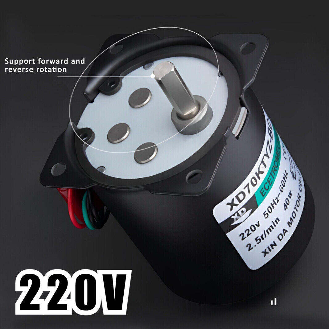 40W 70KTYZ Mini Permanent Magnetic Synchronous Electric Gear Motor Reversible