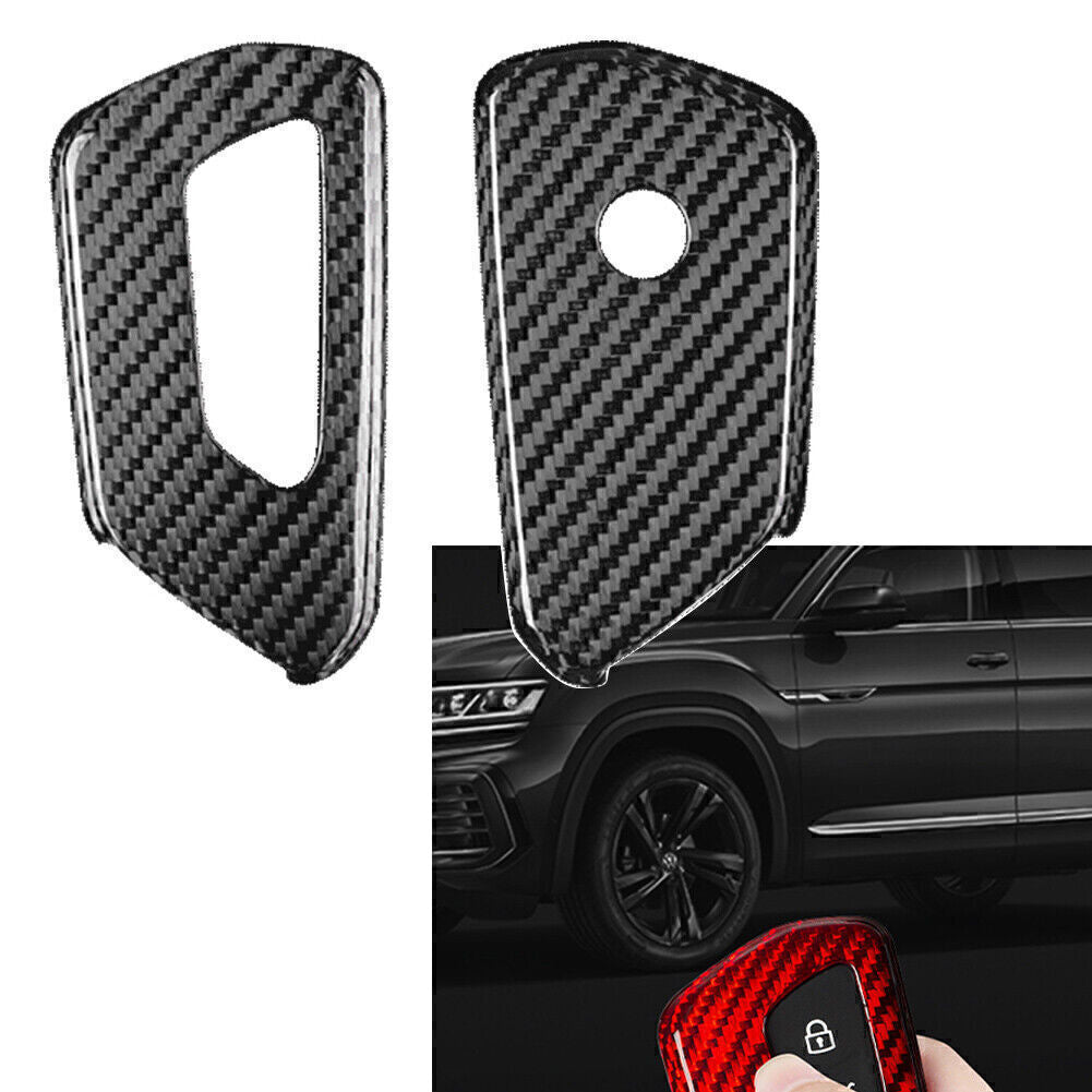 ya 10 5.28 Silver Black Carbon Fiber Remote Key Fob Cover Case for VW for Golf MK8 2020-2021