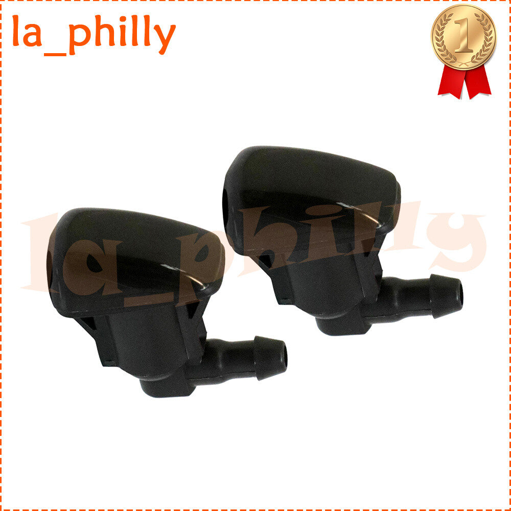 ya 13 2pcs Front Windscreen Washer Nozzle 85381-44010 Fit for Lexus RX300 Black
