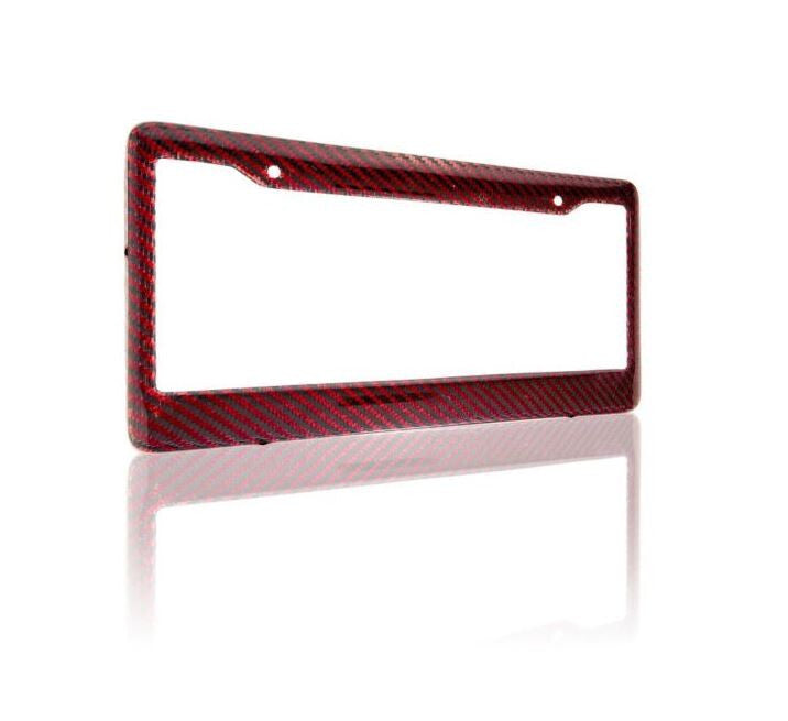 ya 1 8.5.2 Car License Plate Frame Lid Cap Boot Trunk Black Carbon Appearance for