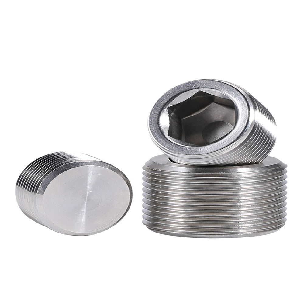 1/8 1/4 3/8 1/2 1 Bsp Stainless Steel Internal Hex Male Blanking Plug Cap