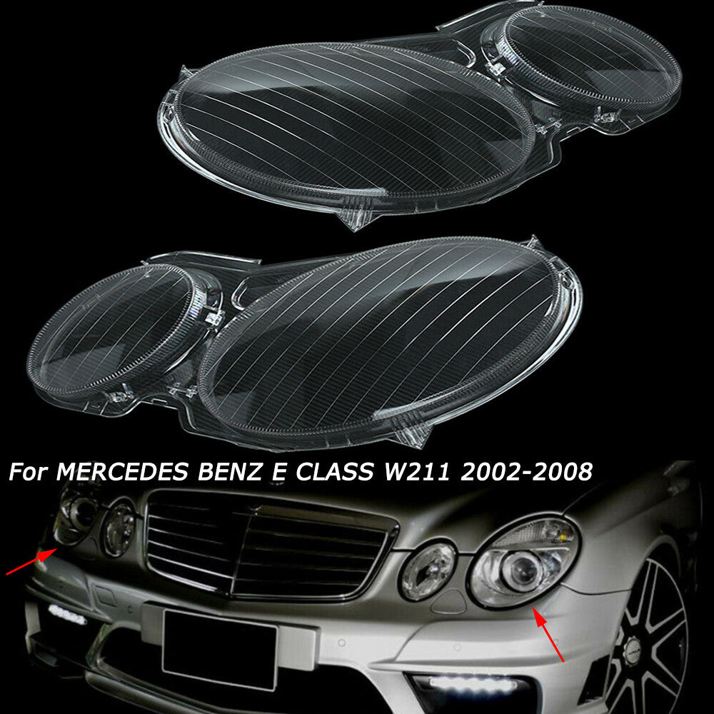 ya 13 5.27.2 Headlight Lens Cover Headlamp Shell for BENZ W211 2002-2008 E320 E350 E500 E300