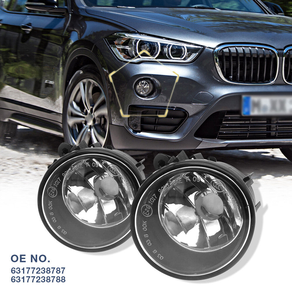 ya 1 8.5.1 Pair For 2011-2017 X3 X4 Clear Lens Fog Lights Front Bumper Lamps Left+Right