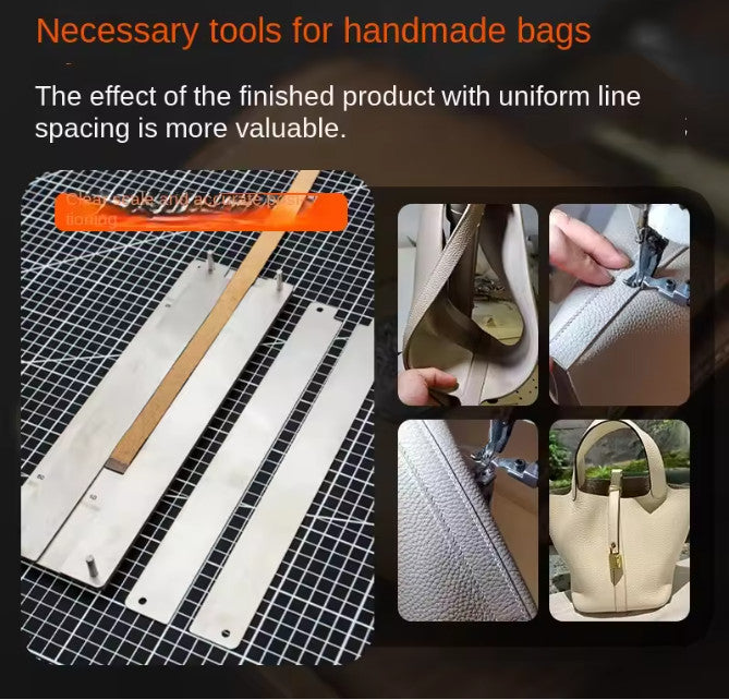 ya 26 304 Stainless Steel Manual Leather Positioning Ruler with Pision Scale DYI