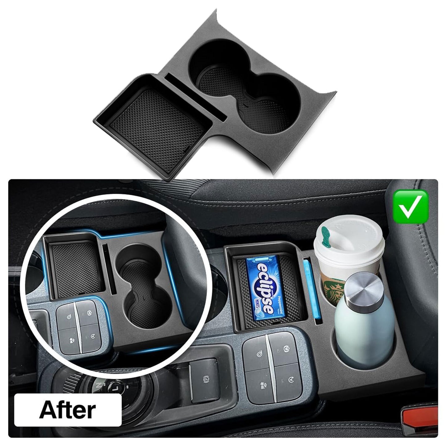 ya 4 6.21 for Ford Maverick 2022-2025 Accessories Cup Holder Organizer Tray Storage Box