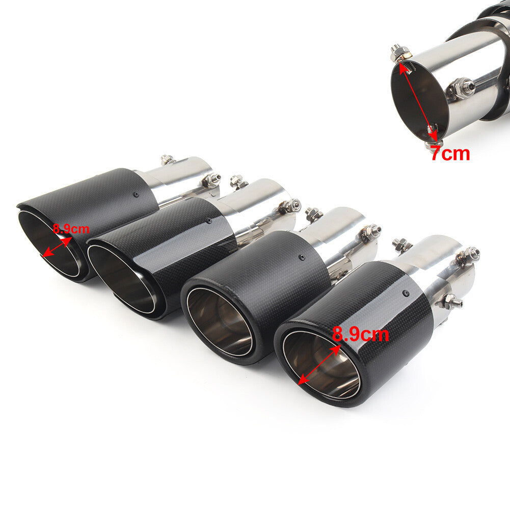 ya 4 6.17.2 Muffler Tip System Pipe Muffler Nozzle Straight Stainless Steel Silver