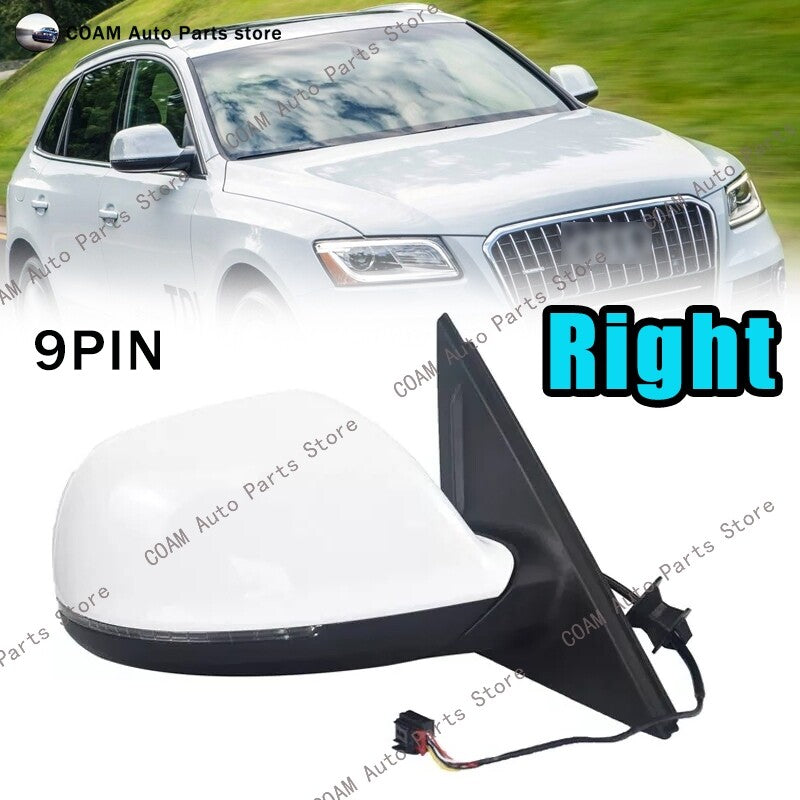 ya 6 6.13.2 Right side white car rearview mirror assembly for Audi Q5 2009 - 2015