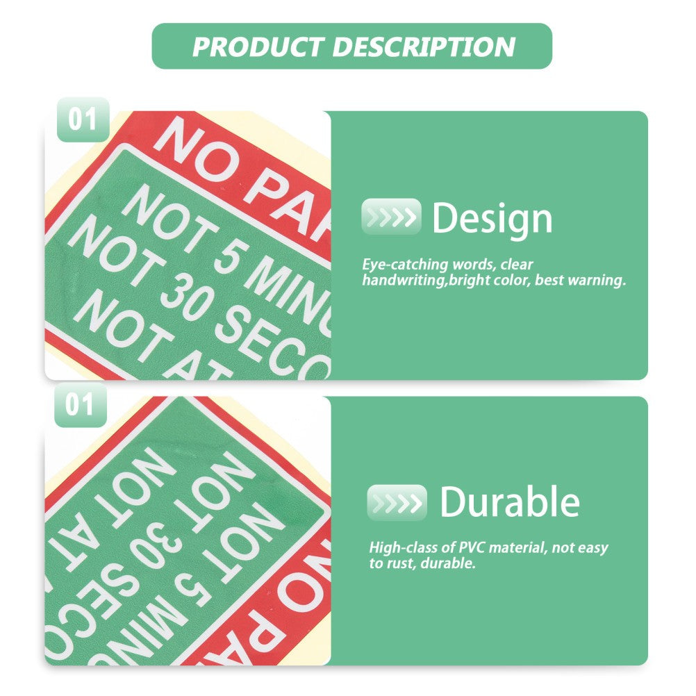 ya 5 8.7 2 Pcs Safety Warning Products Automotive Stickers No Parking Signboard Decals