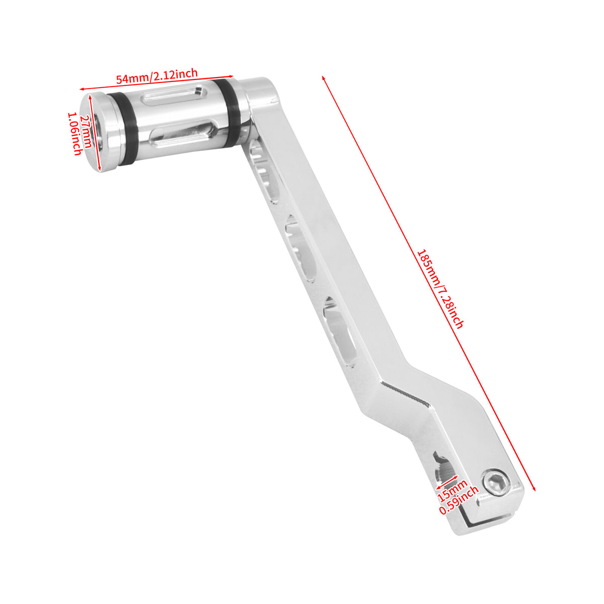 ya 5 8.7 Chrome Shifter Peg w/ Heel Toe Shift Lever for Harley Softail Electra Road Glide