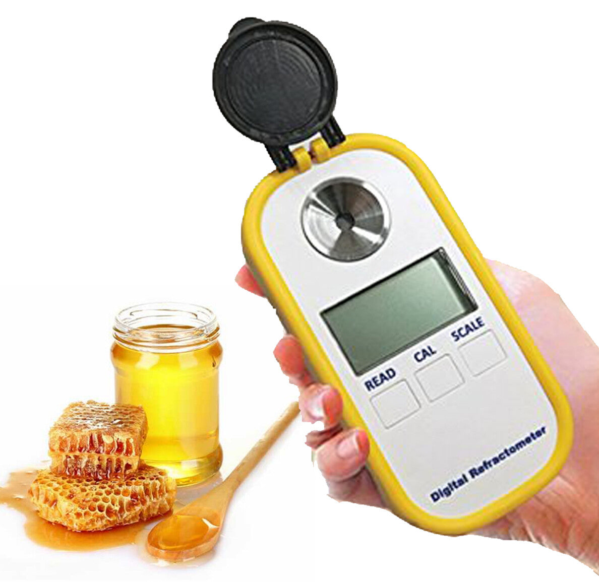 Digital Honey Refractometer Brix Meter 0-90.0% Measurement Sugar Content Tester