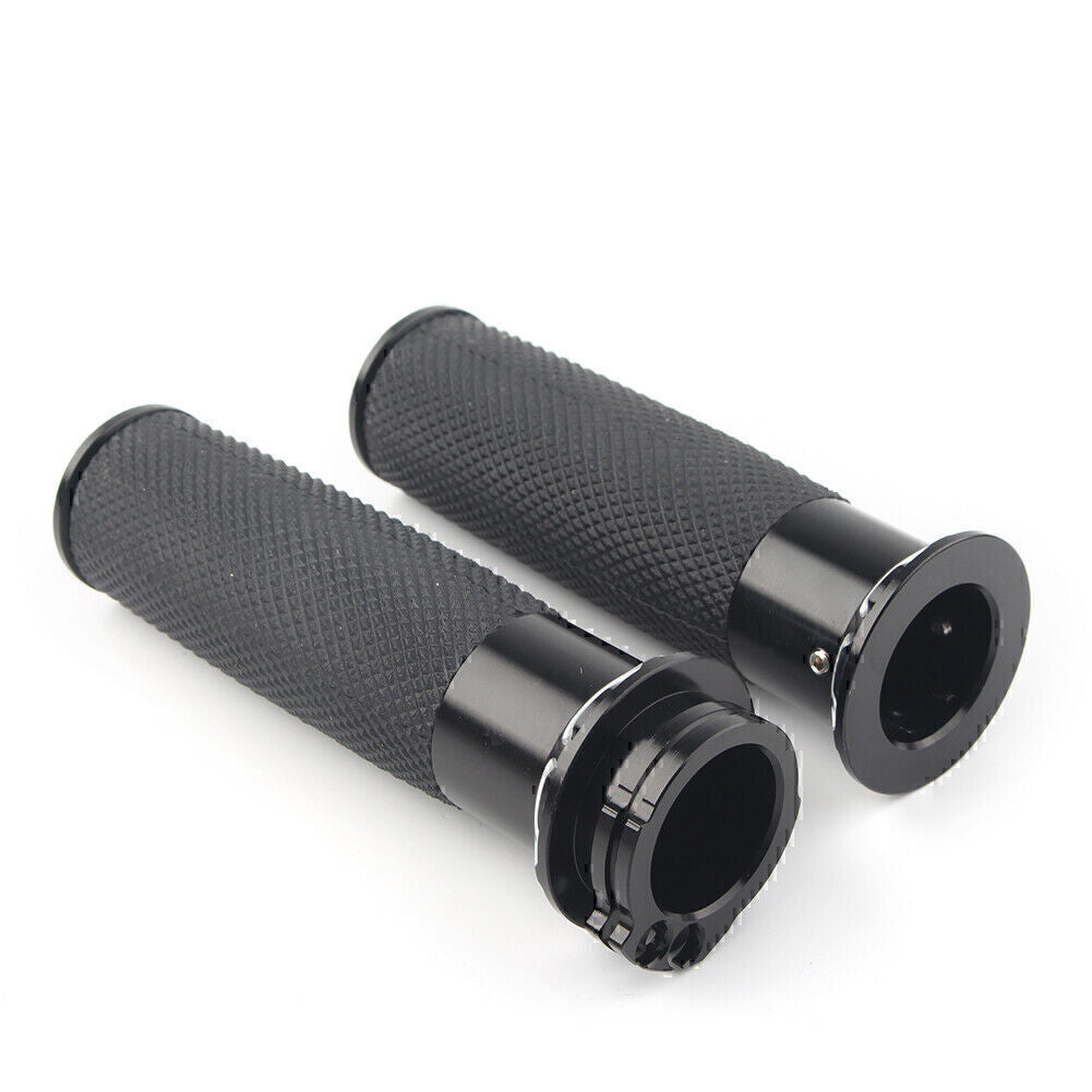 ya 5 8.7 1 25mm Handle Bar Hand Grips for Harley Touring Sportster XL883 XL1200 Black