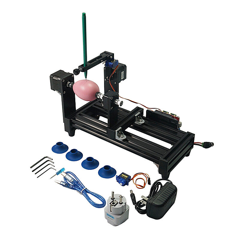 ya 25 Big Size Egg-Drawing Robot Draw Machine On Egg And Ball Children Study Kit