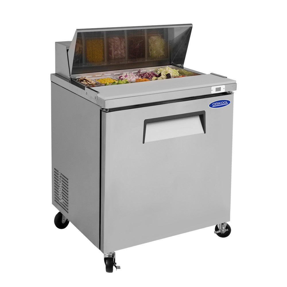 ya 16 29 IN Commercial Refrigerator - Sandwich/Salad Prep Table,ETL Certified Silver