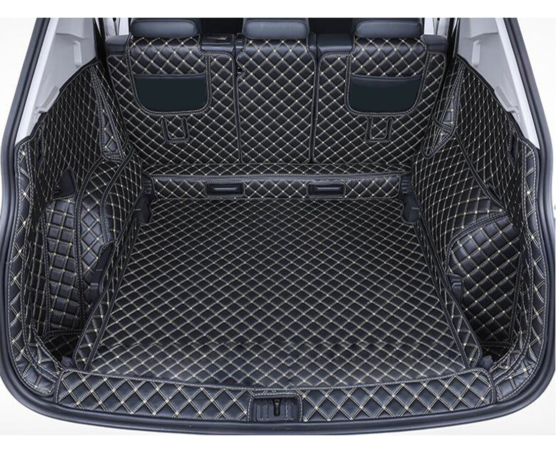 ya 7 6.10.3 Leather Boot Cargo Liner Tray Rear Trunk Floor Mat for VW for Tiguan 2021-23