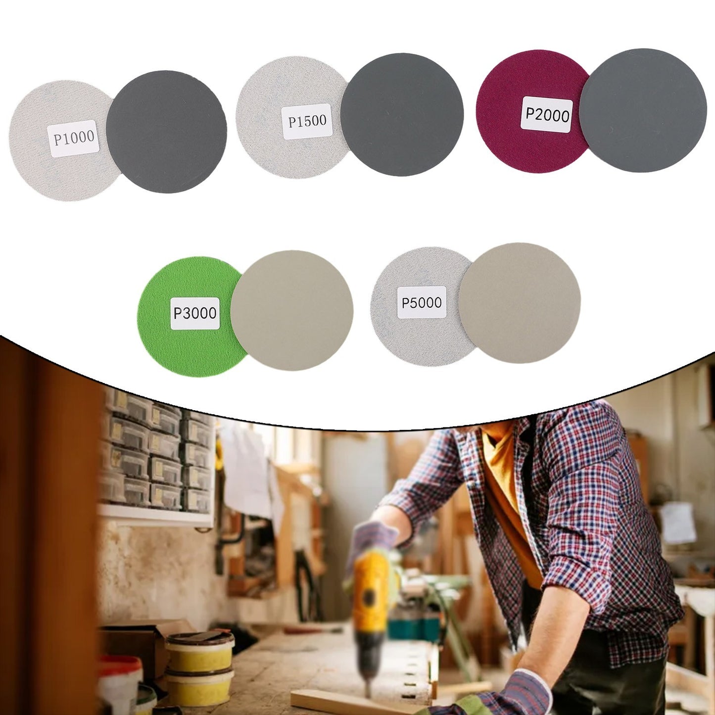 ya 14 25 Pcs Sander Disc Assorted 1000-5000 Grit Sanding Polishing-Pad Sandpaper Tool