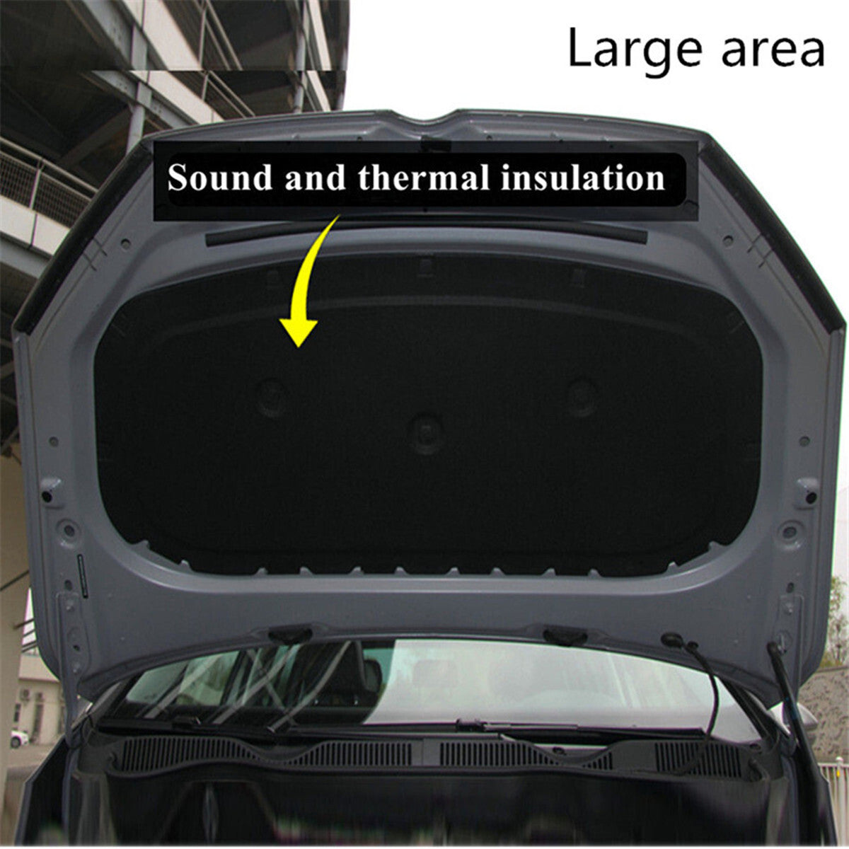 ya 5 8.7 Firewall Sound Deadener Car Engine Hood Heat Shield Insulation Deadening Mat Pad