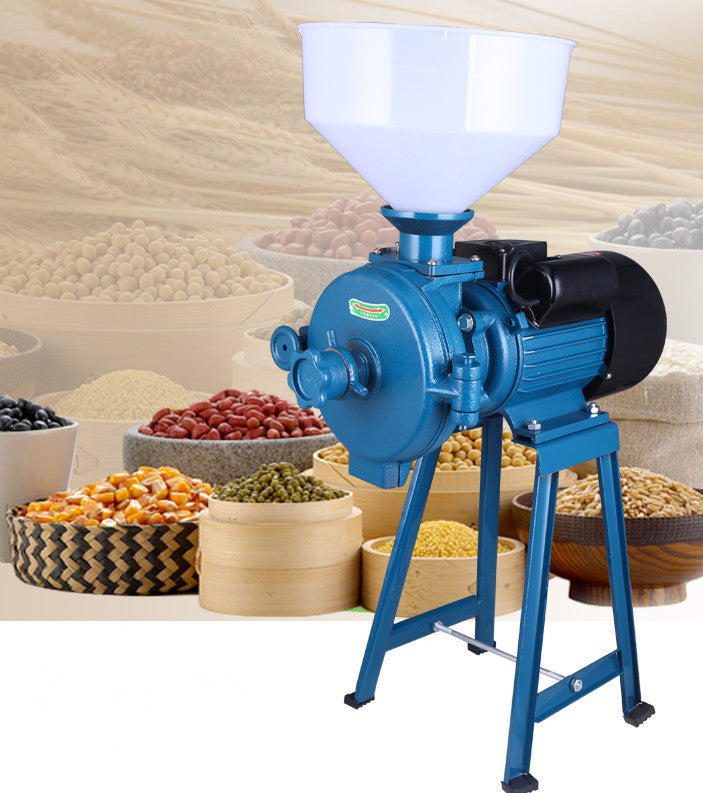 Electric Animal Poultry Feed Mill Wet Dry Grinder Corn Grain Rice Wheat 220V