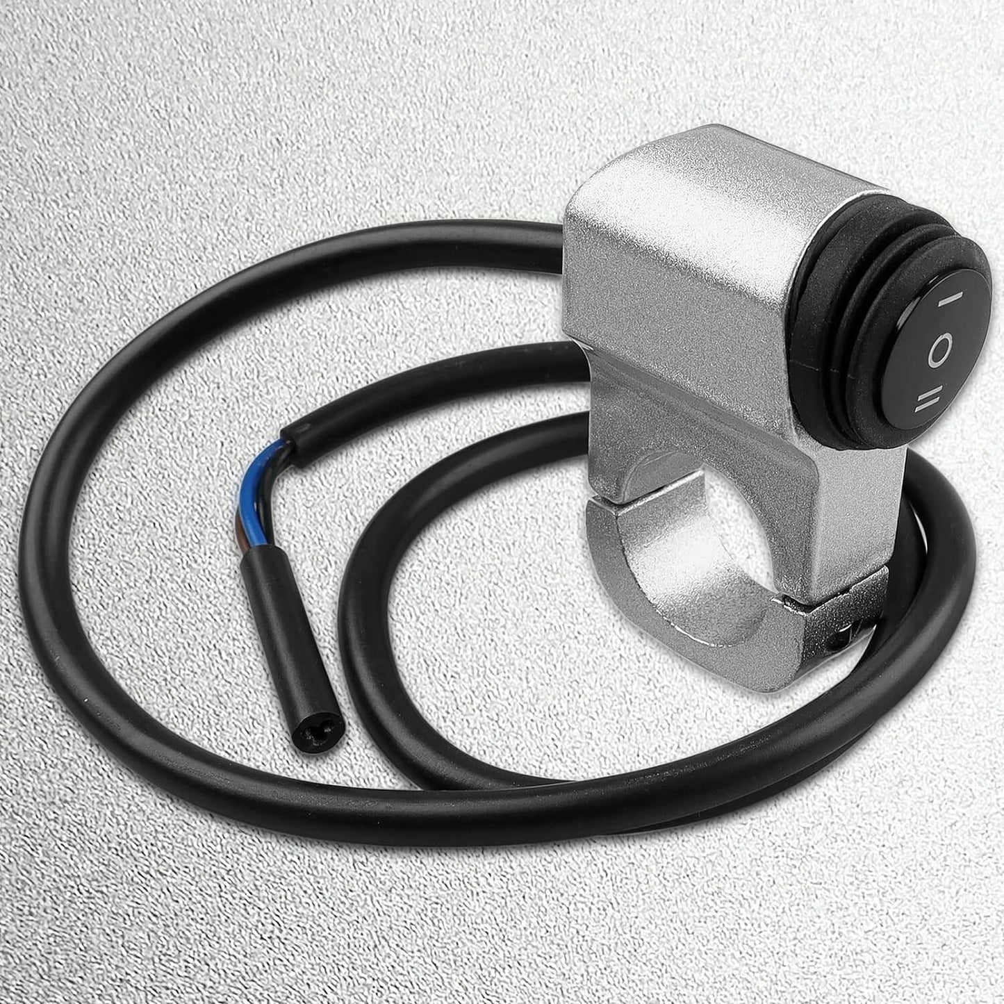 ya 1 7.4 Silver 12V Waterproof Motorcycle ATV Handlebar Headlight Switch 7/8 22-23mm