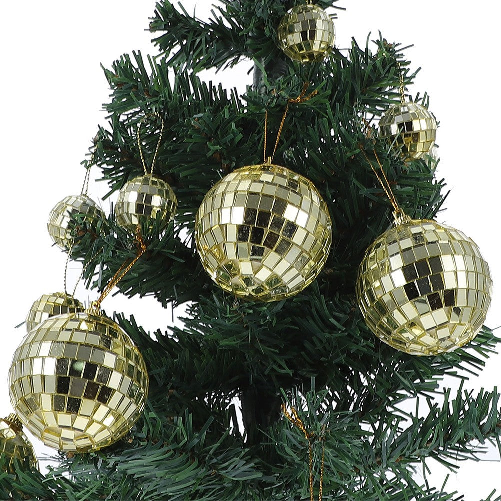 ya 25 12pcs Mirror Disco Tree Hanging Party Glass Pendants