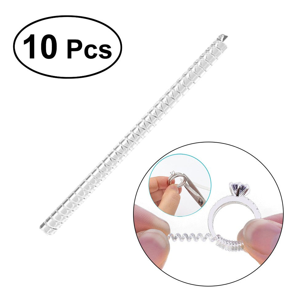 ya 1 7.4 10 Pcs Ring Size Adjuster for Resizing Adjustable Guard PU Coil Sizer