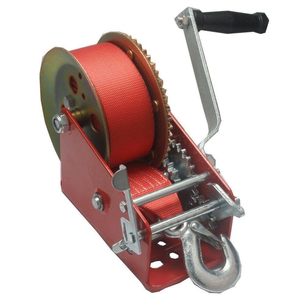 3000 lbs Color Zinc Plating Hand Winch Spray-Moulded Galvanized Nylon Rope Winch