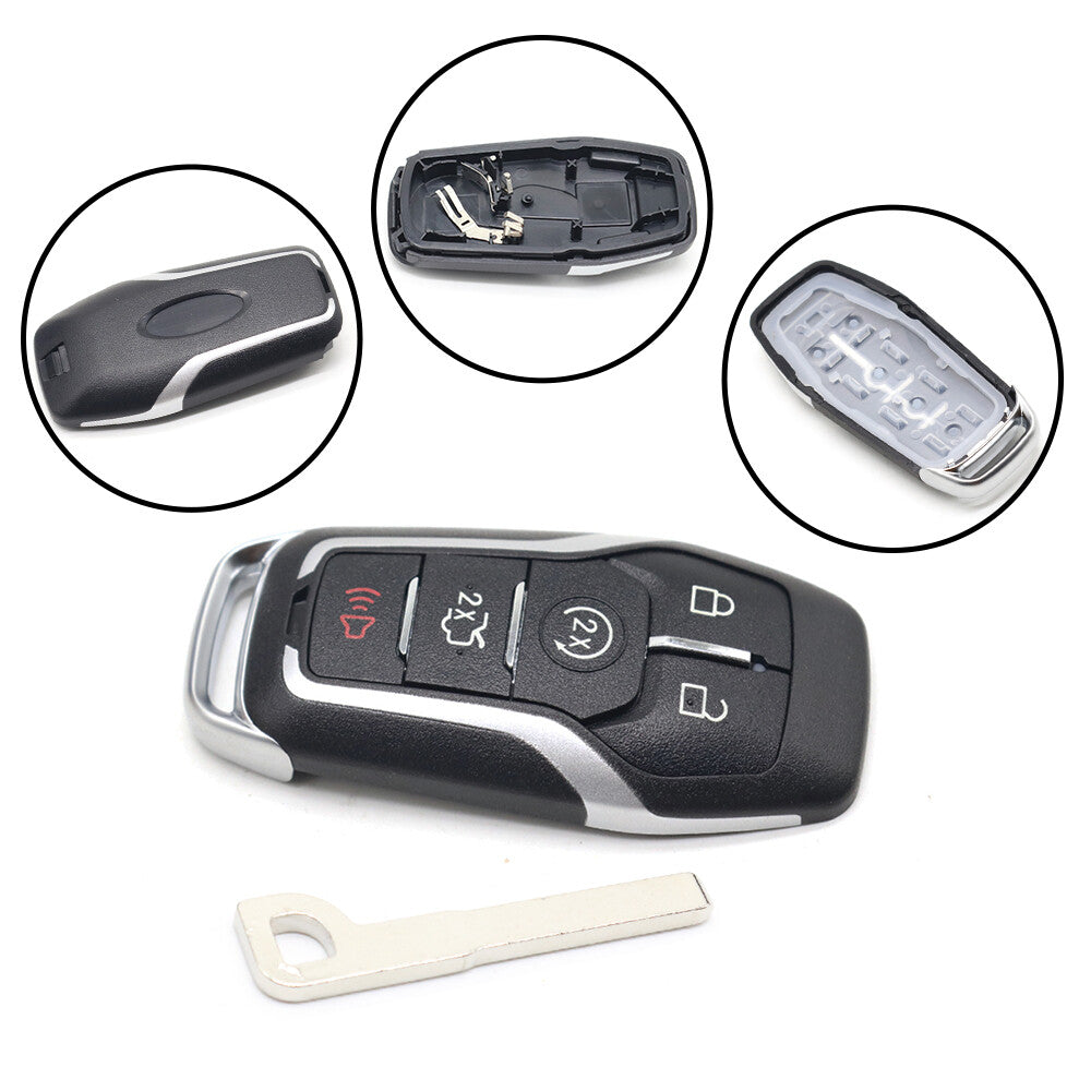 ya 10 5.28 Remote Key Fob Uncut Shell Case for Ford F-150 Explorer Edge Fusion 2015-2017