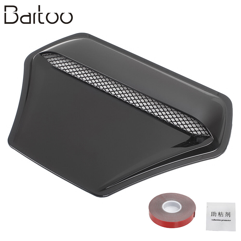 ya 1 6.30 Black JDM Universal Car Decorative Air Flow Intake Hood Scoop Vent Bonnet Cover