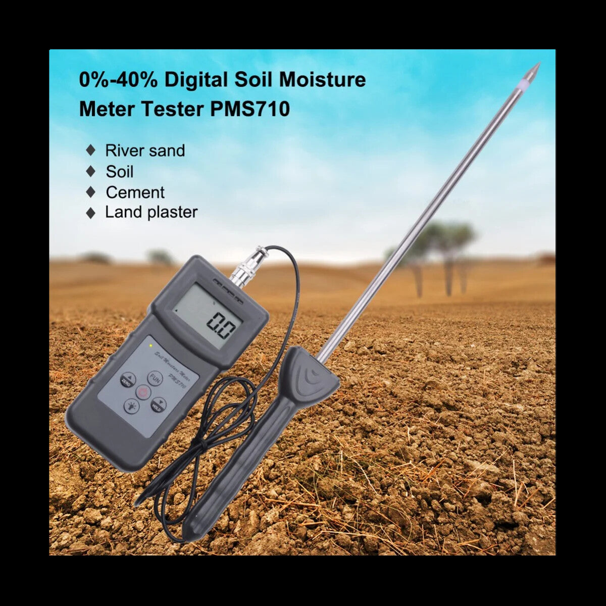 ya 26 Digital Soil Moisture Meter Test River Sand Soil Cement Land Plater Sensor Tool