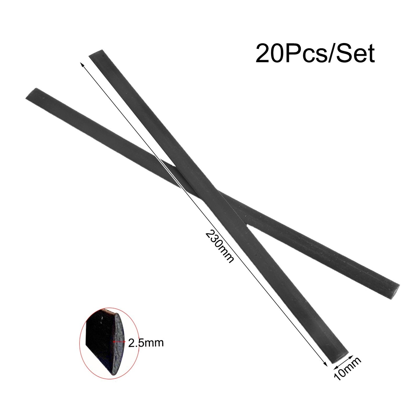 ya 25 Plastic Welding Rods Welding Rods Indoor Outerdoor 2.5mm 8-3/4 X 3/8 Inch