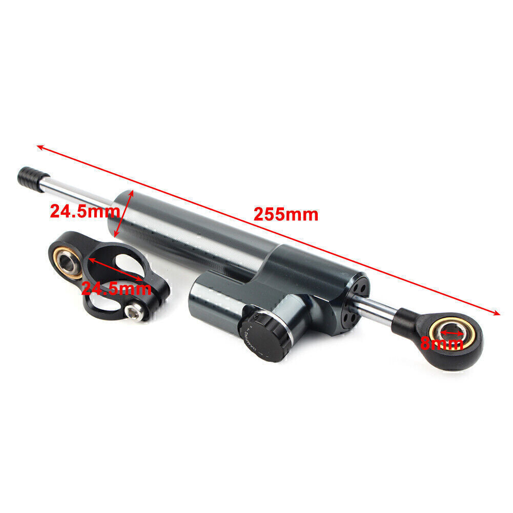 ya 5 8.7 CNC Steering Damper Motorcycle Stabilizer Linear Reversed Control Grey Univ