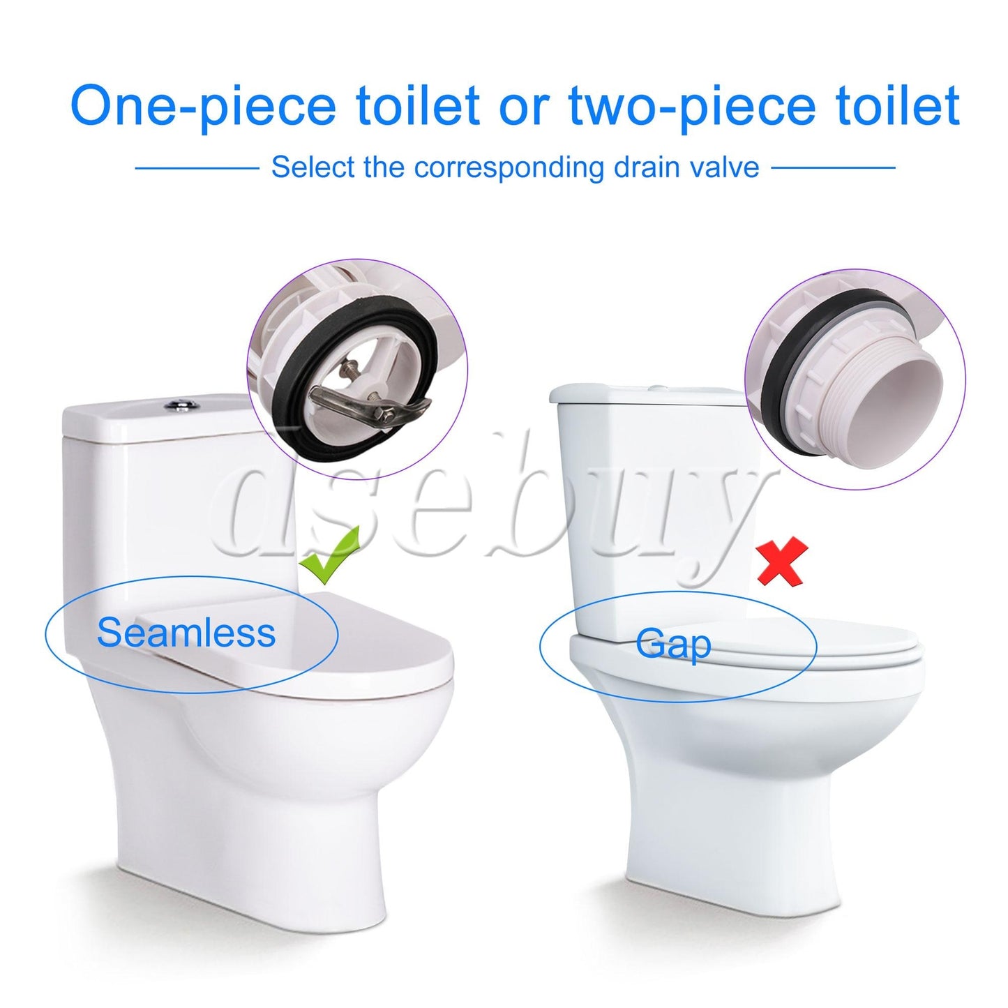 ya 14 9.84Inch Height White Water Tank Connected Dual Flush Fill Toilet Drain Valve