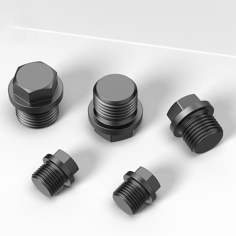 Select M8 - M60 Black Steel Heavy-duty hexagon head screw plugs Oil Drain Plug